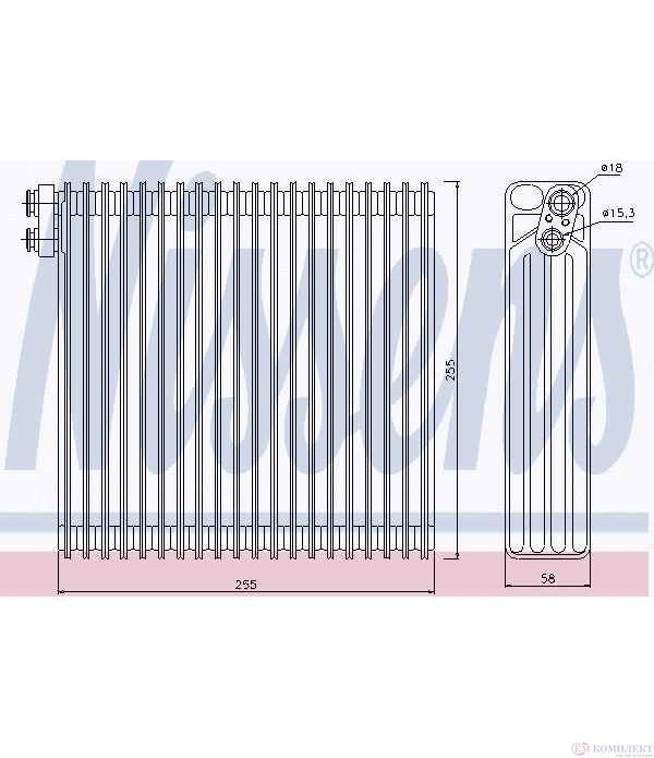 ИЗПАРИТЕЛ КЛИМАТИК TOYOTA COROLLA VERSO (2001-) 1.8 VVT-i - NISSENS