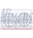 ПЕРКА ВЕНТИЛАТОРНА TOYOTA COROLLA COMBI (2001-) 2.0 D-4D - NISSENS