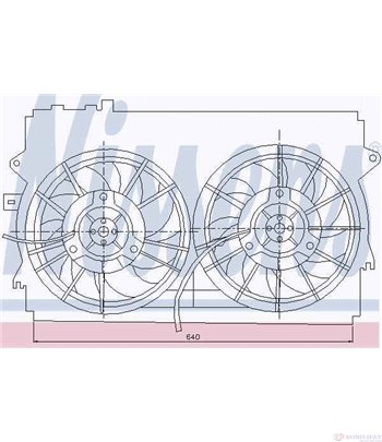 ПЕРКА ВЕНТИЛАТОРНА TOYOTA COROLLA COMBI (2001-) 2.0 D-4D - NISSENS