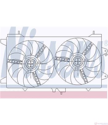 ПЕРКА ВЕНТИЛАТОРНА FIAT IDEA (2003-) 1.3 D Multijet - NISSENS