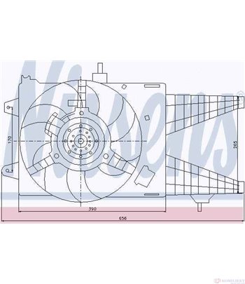 ПЕРКА ВЕНТИЛАТОРНА FIAT IDEA (2003-) 1.3 JTD - NISSENS
