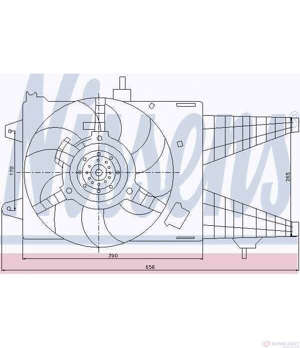 ПЕРКА ВЕНТИЛАТОРНА FIAT IDEA (2003-) 1.3 JTD - NISSENS