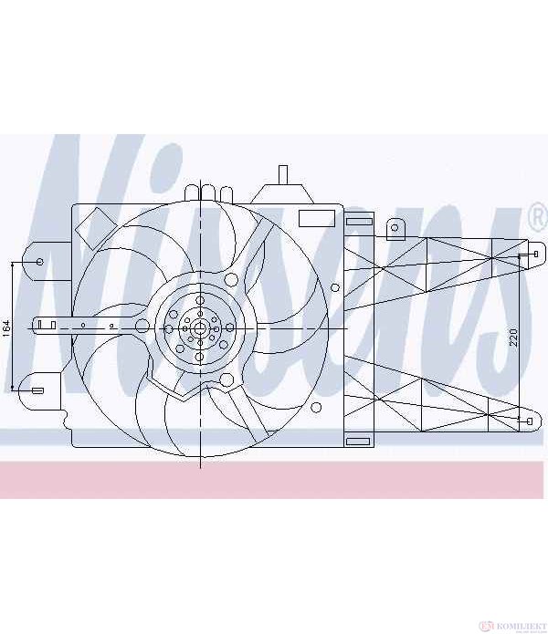 ПЕРКА ВЕНТИЛАТОРНА FIAT PUNTO (1999-) 1.2 16V 80 - NISSENS