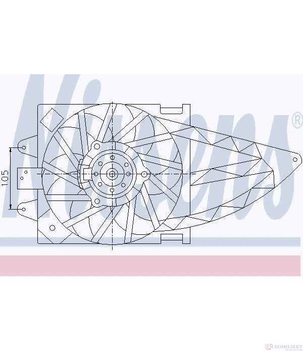 ПЕРКА ВЕНТИЛАТОРНА FIAT PANDA (2003-) 1.2 Bi-Power - NISSENS