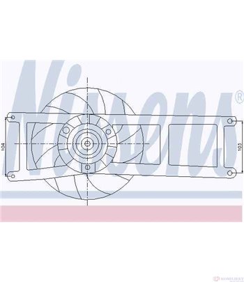 ПЕРКА ВЕНТИЛАТОРНА FIAT PANDA (2003-) 1.2 Bi-Power - NISSENS