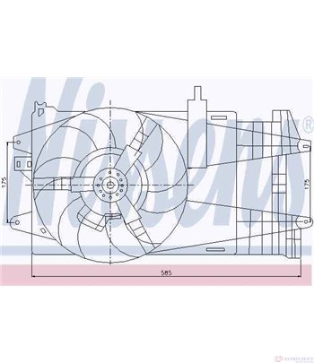 ПЕРКА ВЕНТИЛАТОРНА FIAT PUNTO VAN (2000-) 1.2 60 - NISSENS