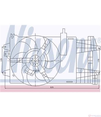 ПЕРКА ВЕНТИЛАТОРНА FIAT PUNTO VAN (2000-) 1.2 60 - NISSENS