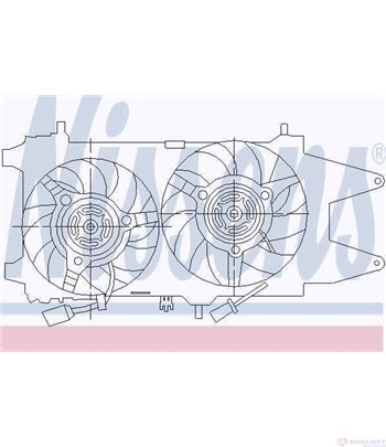 ПЕРКА ВЕНТИЛАТОРНА FIAT PUNTO VAN (2000-) 1.9 D 60 - NISSENS