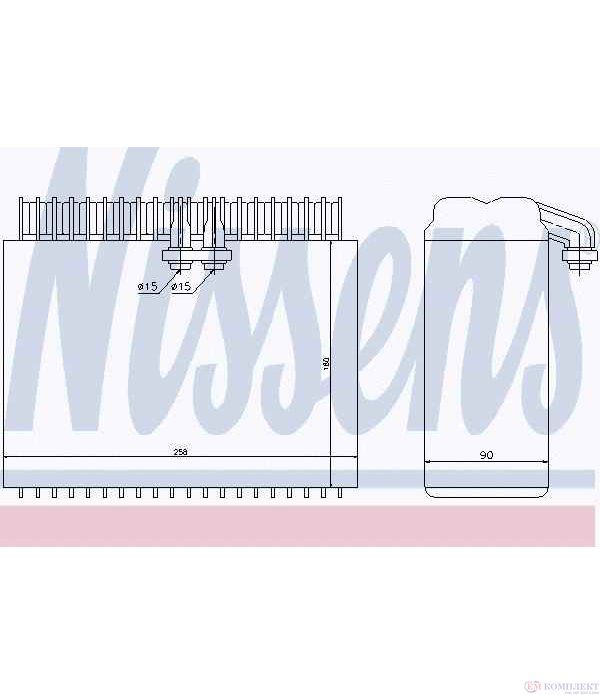 ИЗПАРИТЕЛ КЛИМАТИК FIAT MULTIPLA (1999-) 1.6 16V Blupower - NISSENS