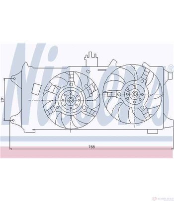 ПЕРКА ВЕНТИЛАТОРНА FIAT DOBLO (2001-) 1.9 JTD - NISSENS