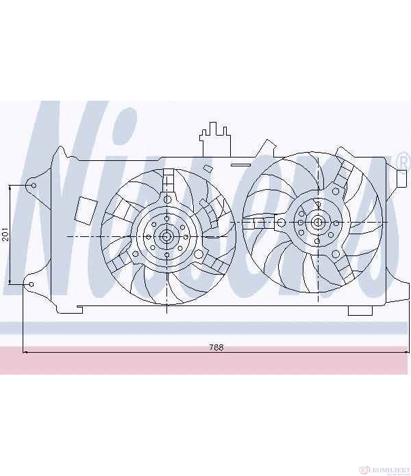 ПЕРКА ВЕНТИЛАТОРНА FIAT DOBLO (2001-) 1.9 JTD - NISSENS