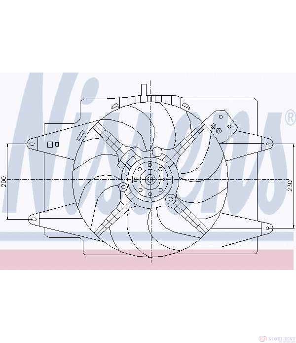 ПЕРКА ВЕНТИЛАТОРНА ALFA ROMEO 147 (2001-) 1.9 JTD - NISSENS