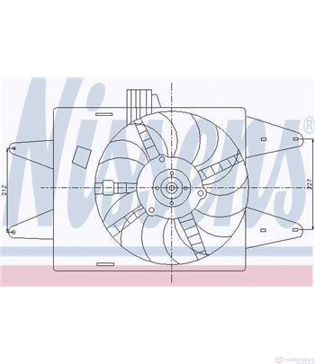 ПЕРКА ВЕНТИЛАТОРНА FIAT DOBLO (2001-) 1.6 Natural Power - NISSENS