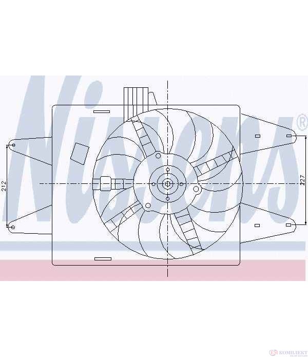 ПЕРКА ВЕНТИЛАТОРНА FIAT DOBLO (2001-) 1.6 Natural Power - NISSENS