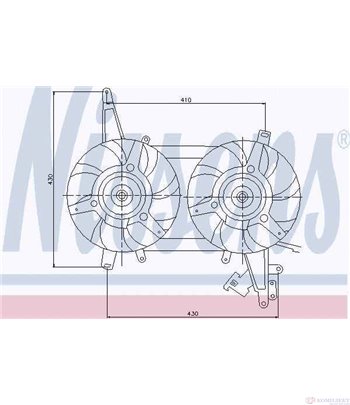 ПЕРКА ВЕНТИЛАТОРНА FIAT BRAVO (1995-) 1.9 JTD 105 - NISSENS