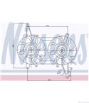 ПЕРКА ВЕНТИЛАТОРНА FIAT BRAVA (1995-) 1.9 TD 75 S - NISSENS