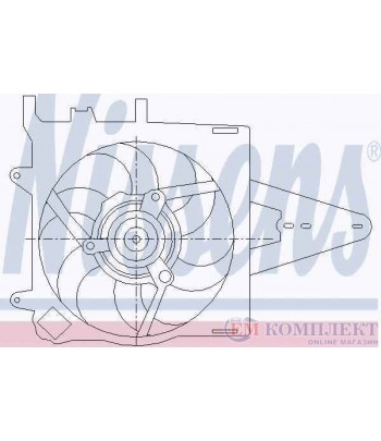 ПЕРКА ВЕНТИЛАТОРНА FIAT ALBEA (1996-) 1.6 16V - NISSENS