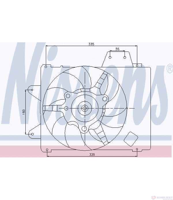 ПЕРКА ВЕНТИЛАТОРНА FIAT PUNTO (1993-) 1.7 D - NISSENS