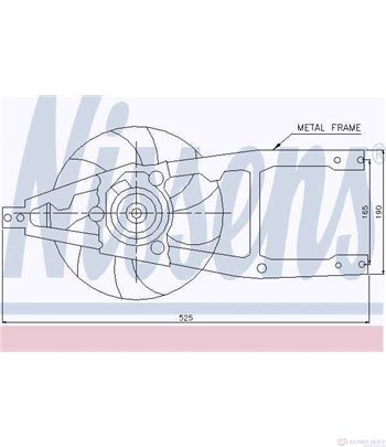 ПЕРКА ВЕНТИЛАТОРНА FIAT SEICENTO (1998-) 1.1 - NISSENS