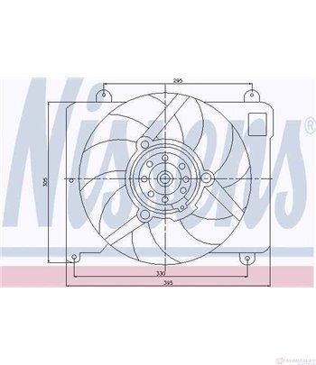 ПЕРКА ВЕНТИЛАТОРНА FIAT PUNTO (1993-) 75 1.2 - NISSENS
