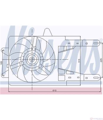 ПЕРКА ВЕНТИЛАТОРНА FIAT PUNTO (1993-) 75 1.2 - NISSENS
