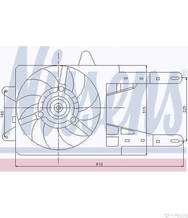 ПЕРКА ВЕНТИЛАТОРНА FIAT PUNTO (1993-) 75 1.2 - NISSENS