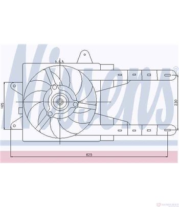 ПЕРКА ВЕНТИЛАТОРНА FIAT PUNTO (1993-) 55 1.1 - NISSENS