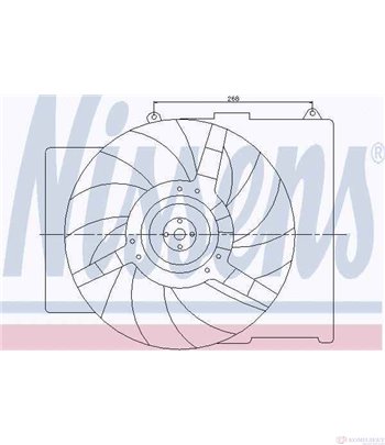 ПЕРКА ВЕНТИЛАТОРНА OPEL ASTRA F COMBI (1991-) 1.7 TDS - NISSENS
