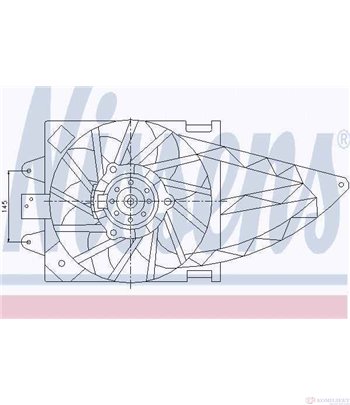 ПЕРКА ВЕНТИЛАТОРНА FIAT PANDA (2003-) 1.3 D Multijet - NISSENS