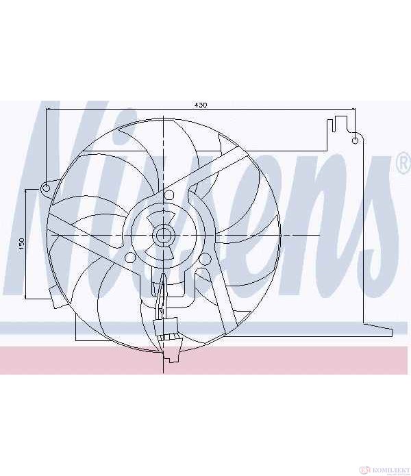 ПЕРКА ВЕНТИЛАТОРНА OPEL CORSA B (1993-) 1.5 D - NISSENS