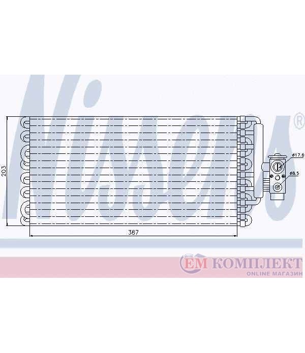 ИЗПАРИТЕЛ КЛИМАТИК MAN TGA (2000-) 18.480 FAS, FALS, FARS - NISSENS