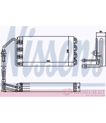 ИЗПАРИТЕЛ КЛИМАТИК MAN F 2000 (1994-) 33.323 DFS - NISSENS