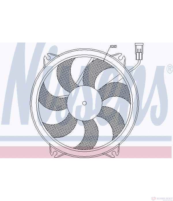 ПЕРКА ВЕНТИЛАТОРНА PEUGEOT EXPERT (2007-) 2.0 HDi 130 - NISSENS