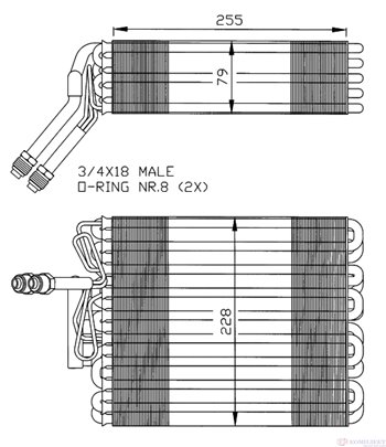 ИЗПАРИТЕЛ КЛИМАТИК VOLKSWAGEN PASSAT (1988-) 1.9 D - NRF