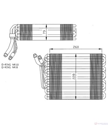 ИЗПАРИТЕЛ КЛИМАТИК VOLKSWAGEN TRANSPORTER IV (1990-) 2.4 D - NRF