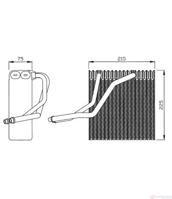 ИЗПАРИТЕЛ КЛИМАТИК VOLKSWAGEN BORA COMBI (1999-) 1.8 4motion - NRF