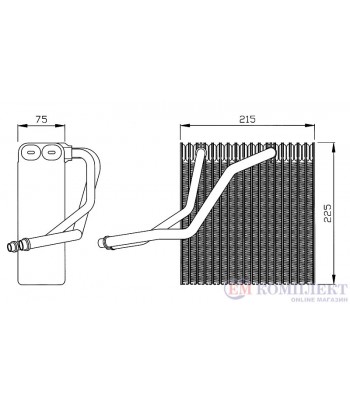 ИЗПАРИТЕЛ КЛИМАТИК VOLKSWAGEN BORA (1998-) 1.8 4motion - NRF