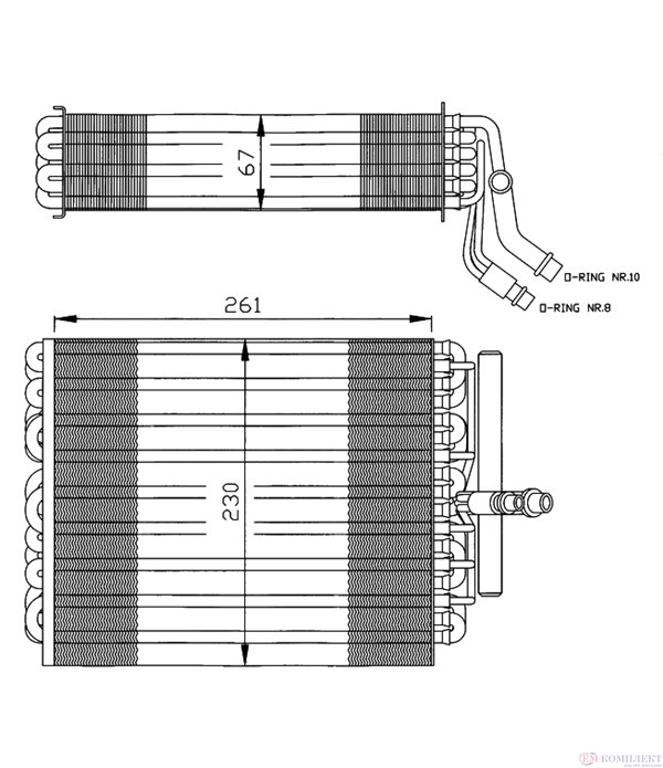 ИЗПАРИТЕЛ КЛИМАТИК PEUGEOT 306 (1993-) 1.9 SLD - NRF