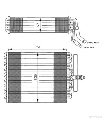 ИЗПАРИТЕЛ КЛИМАТИК PEUGEOT 306 (1993-) 1.1 - NRF