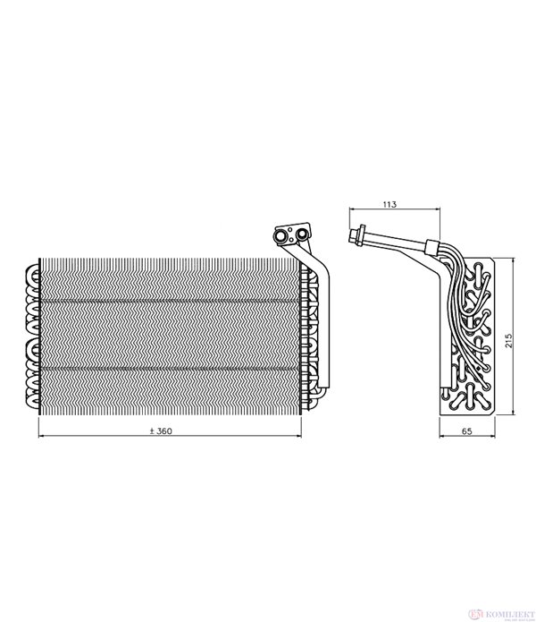 ИЗПАРИТЕЛ КЛИМАТИК FIAT ULYSSE (1994-) 2.0 16V - NRF