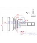 КАРЕ ПОЛУОС ВЪНШНО КОМПЛЕКТ ALFA ROMEO 156 SPORTWAGON (2000-) 1.9 JTD 16V - METELLI