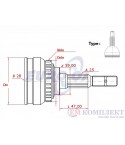 КАРЕ ПОЛУОС ВЪНШНО КОМПЛЕКТ ALFA ROMEO 156 SPORTWAGON (2000-) 1.9 JTD 16V - METELLI