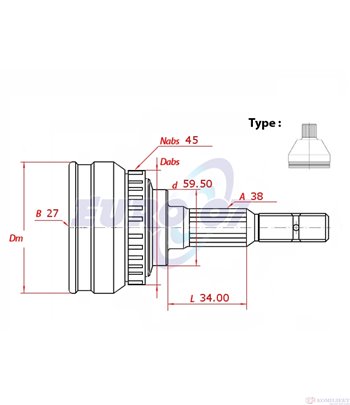 КАРЕ ПОЛУОС ВЪНШНО КОМПЛЕКТ AUDI A4 (2000-) 1.8 T - METELLI