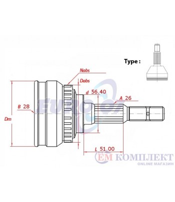 КАРЕ ПОЛУОС ВЪНШНО КОМПЛЕКТ AUDI QUATTRO (1980-) 2.1 20V Turbo - METELLI