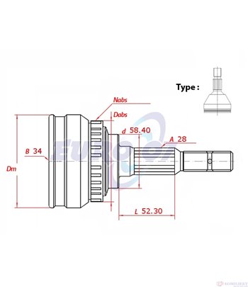 КАРЕ ПОЛУОС ВЪНШНО КОМПЛЕКТ CITROEN C5 (2008-) 1.6 HDi 110 - METELLI