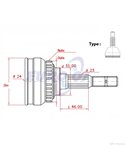 КАРЕ ПОЛУОС ВЪНШНО КОМПЛЕКТ FIAT IDEA (2003-) 1.9 JTD - METELLI