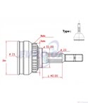 КАРЕ ПОЛУОС ВЪНШНО КОМПЛЕКТ FIAT PUNTO (1999-) 1.2 Natural Power - METELLI