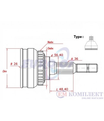 КАРЕ ПОЛУОС ВЪНШНО КОМПЛЕКТ FORD FOCUS II COMBI (2004-) 1.6 LPG - METELLI