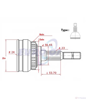 КАРЕ ПОЛУОС ВЪНШНО КОМПЛЕКТ RENAULT R 21 (1989-) 2.1 Turbo-D - METELLI