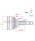 КАРЕ ПОЛУОС ВЪНШНО КОМПЛЕКТ TOYOTA RAV 4 I CABRIO (1997-) 2.0 16V - METELLI